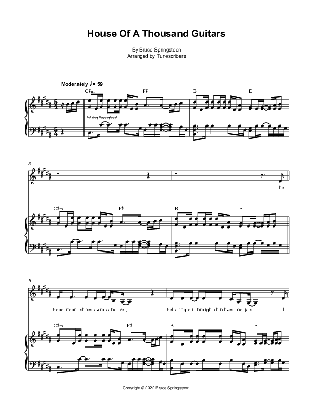 House Of A Thousand Guitars (arr. Tunescribers)