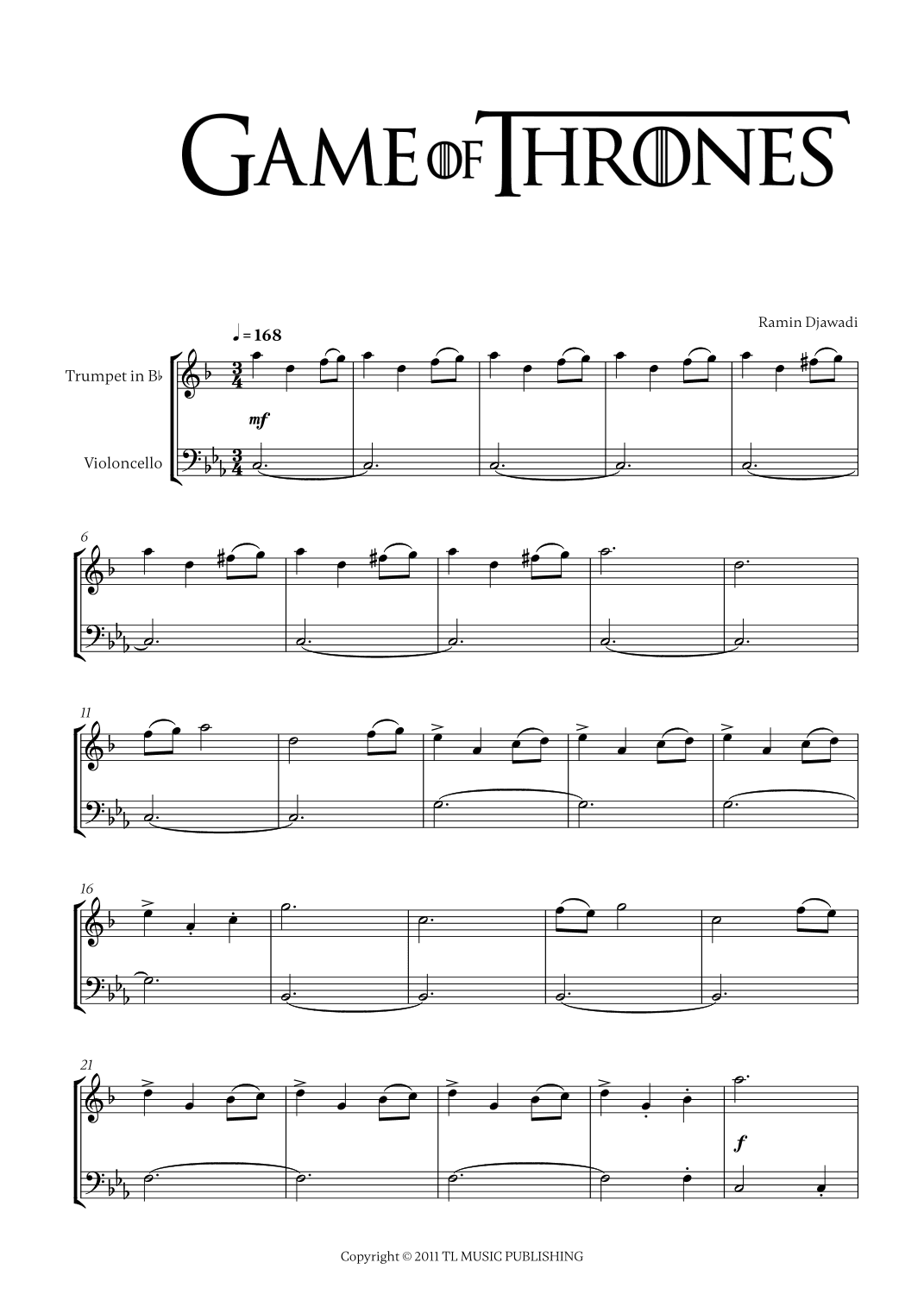 Game Of Thrones (arr. Cadenza Editions)
