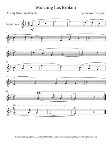 Morning Has Broken (arr. Dominic Meccia)