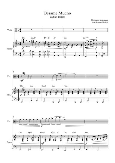 Bésame Mucho (arr. Tomaz Nedoh)