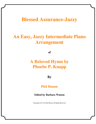 Blessed Assurance-Jazzy (arr. Phil Hamm)