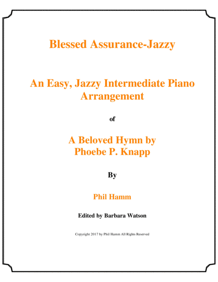 Blessed Assurance-Jazzy (arr. Phil Hamm)