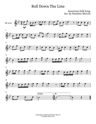 Roll Down The Line (arr. Dominic Meccia)