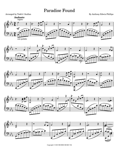 Paradise Found (arr. Todd J. Scallan)