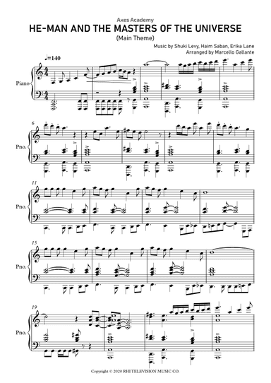 He-man And The Masters Of The Universe (arr. Marcello Gallante)