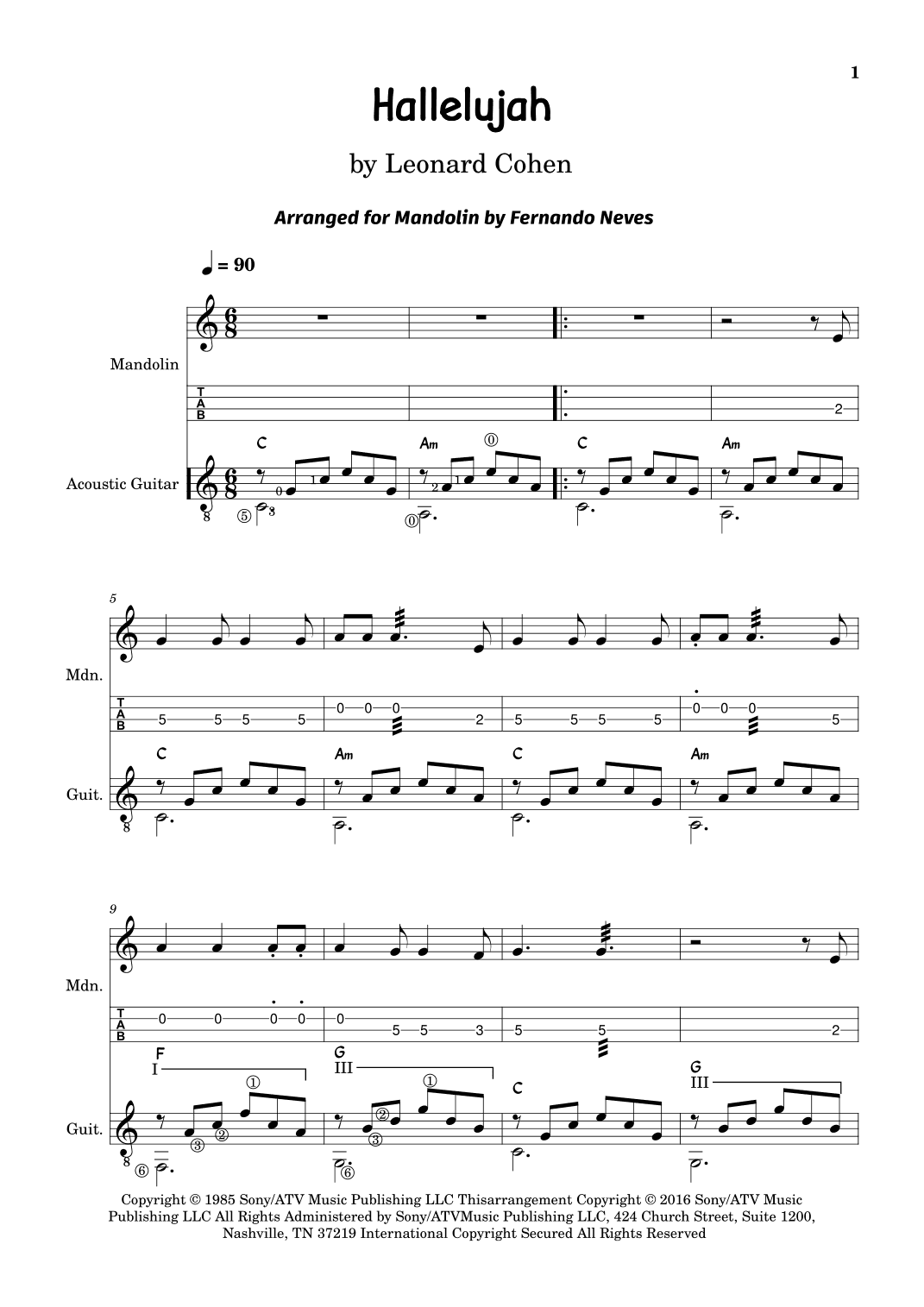 Hallelujah (arr. FERNANDO LUIZ NEVES)