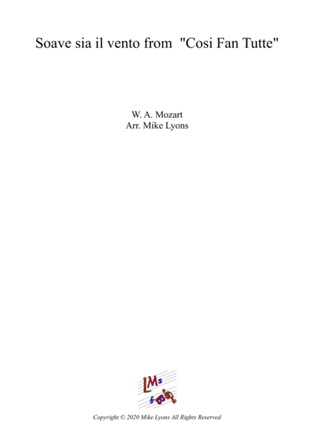 Brass Octet - Soave sia il vento (arr. Mike Lyons)