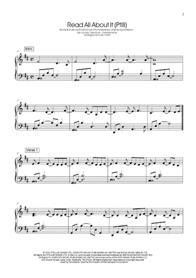 Read All About It, Part III (arr. Yukie Smith)
