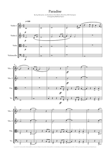 Paradise (arr. Matthew pyeon)