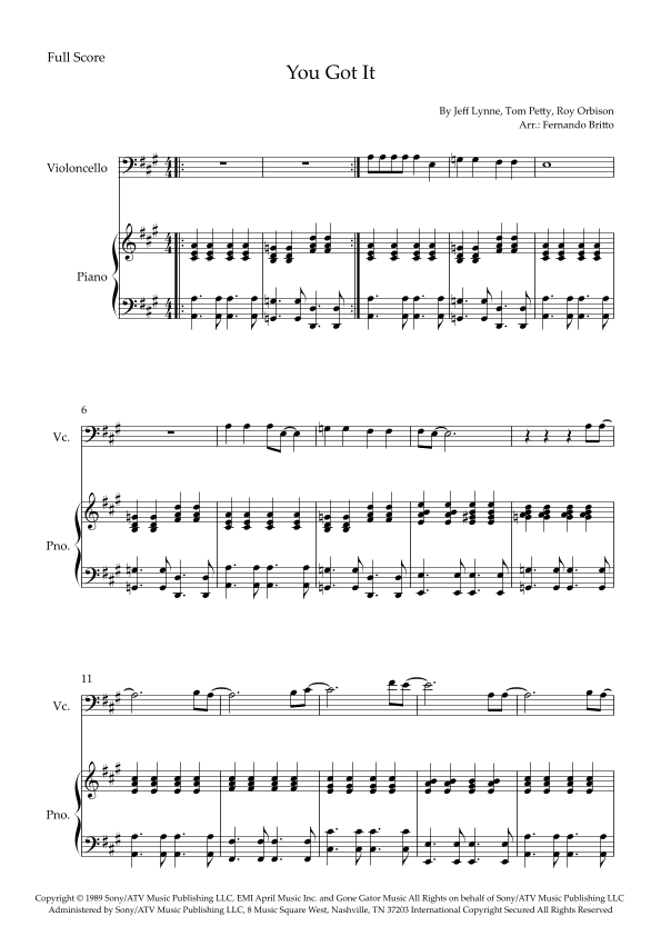 You Got It (arr. Fernando Britto)