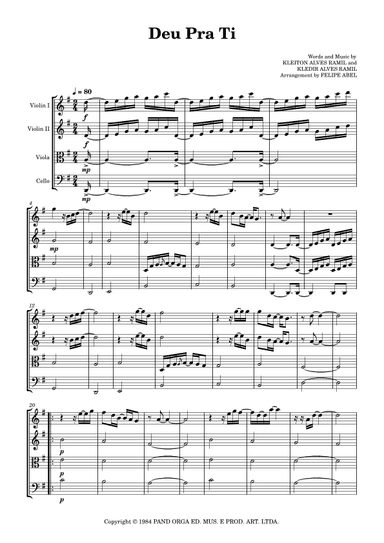 Deu Pra Ti (arr. Felipe Abel)