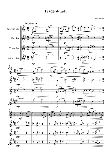 Trade Winds - Saxophone Quartet