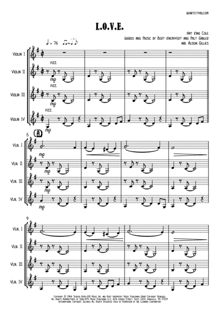 L-O-V-E (arr. Alison Gillies)