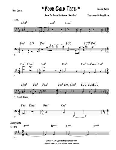 Your Gold Teeth (arr. Accubass)