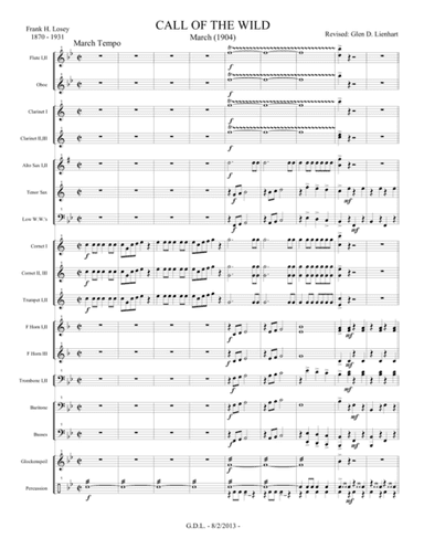 Call of the Wild - Extra Score (arr. Glen D. Lienhart)