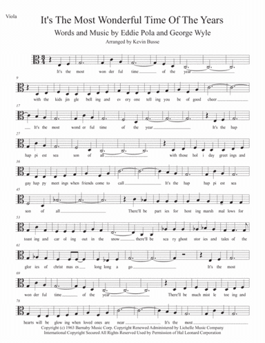 The Most Wonderful Time Of The Year (arr. Kevin Busse)