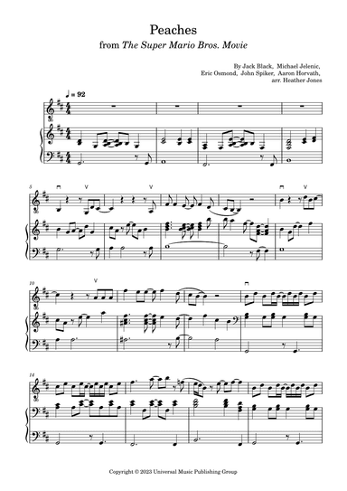 Peaches (arr. Heather B Jones)