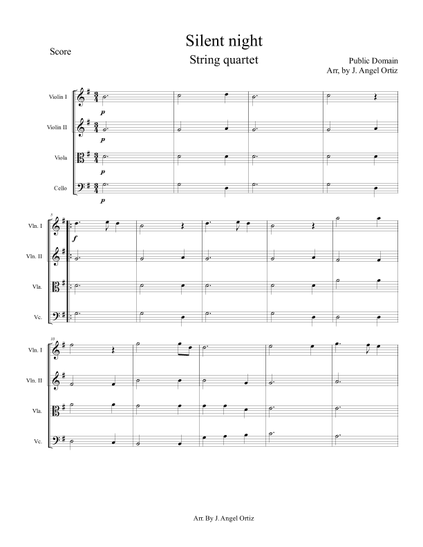 Silent night (arr. José angel Ortiz ramirez)
