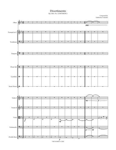 Divertimento (Op. 2021, No. 3) (Revision 1)