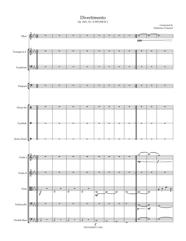 Divertimento (Op. 2021, No. 3) (Revision 1)