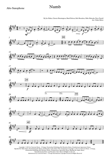 Numb (arr. Fabio Britto)