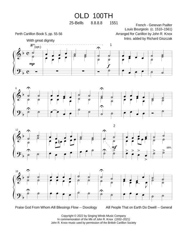 25B. OLD 100TH (arr. John R. Knox & Richard Giszczak)