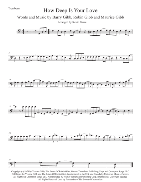 How Deep Is Your Love  from the Motion Picture SATURDAY NIGHT FEVER (arr. Kevin Busse)