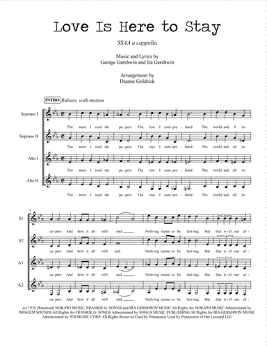 Love Is Here To Stay from GOLDWYN FOLLIES from AN AMERICAN IN PARIS (arr. Dianne Goldrick)