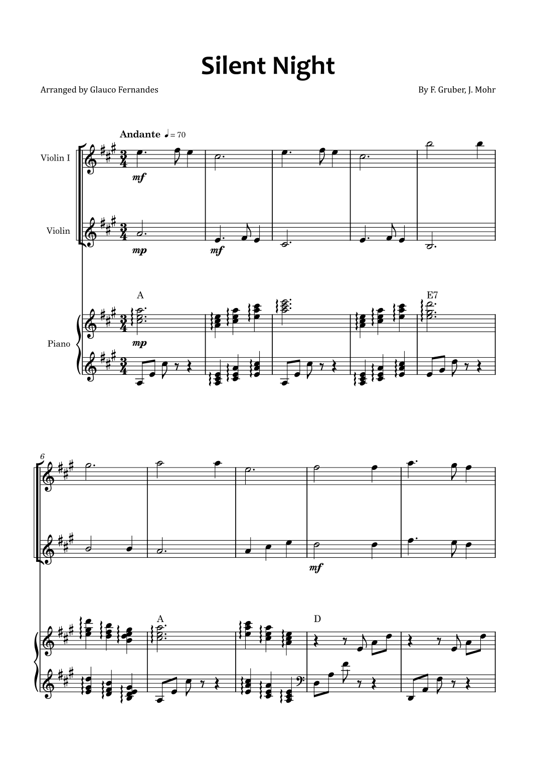 Silent Night (arr. Glauco Fernandes)