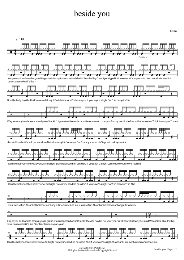 Beside You (arr. COPYDRUM)
