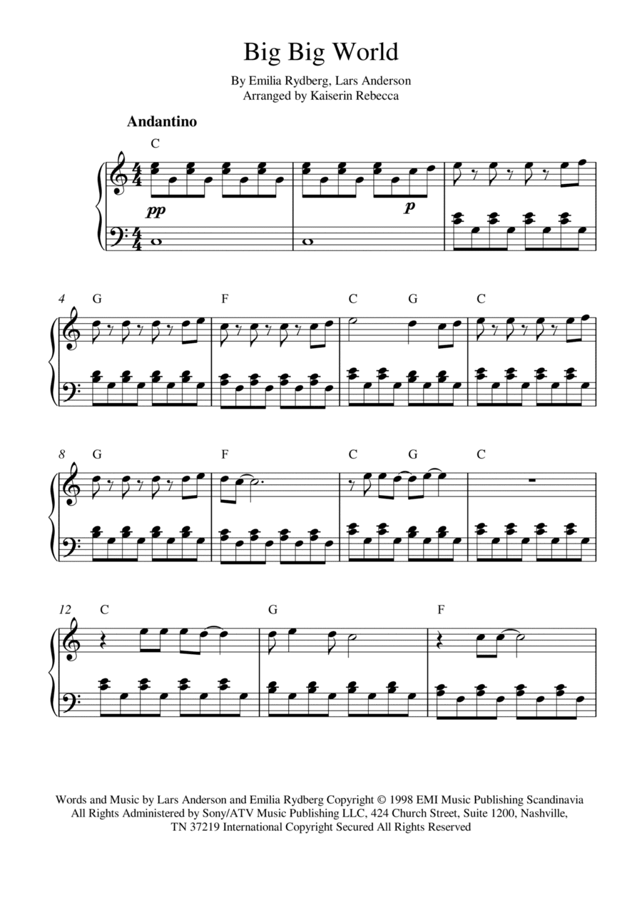 Big Big World (arr. Kaiserin Rebecca)