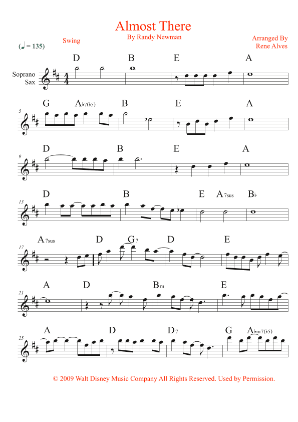 Almost There (arr. Rene Alves)