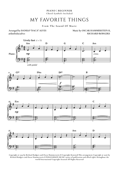 My Favorite Things (arr. Danilo "Daca" Alves)