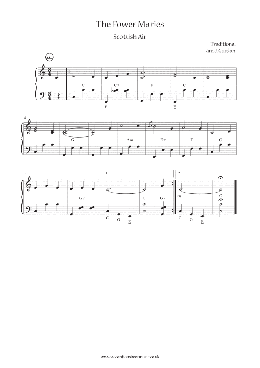 The Fower Maries (arr. Julia Gordon)
