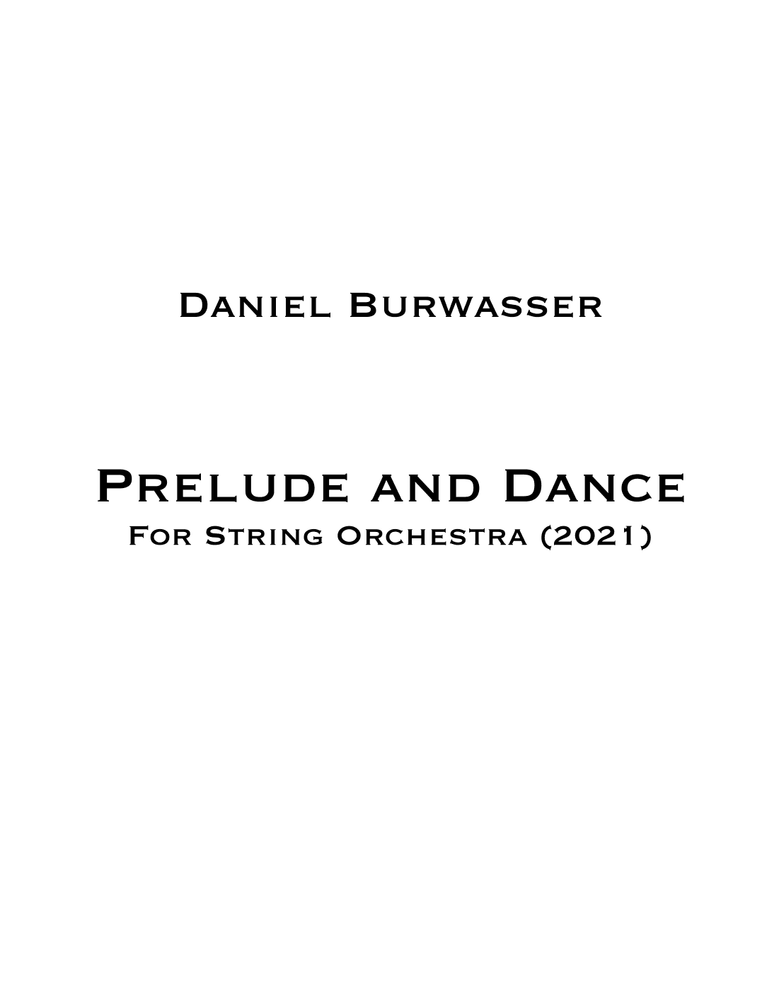 Prelude and Dance