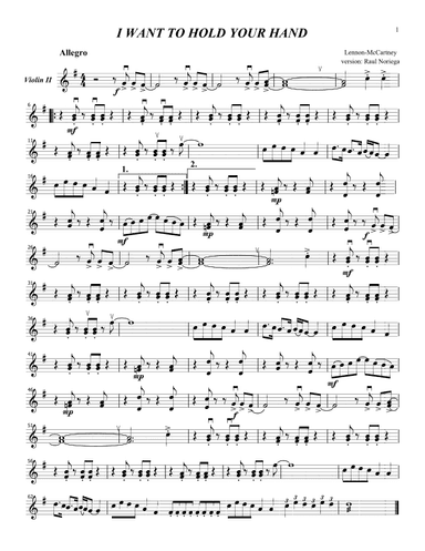 I Want To Hold Your Hand (arr. RAUL NORIEGA)