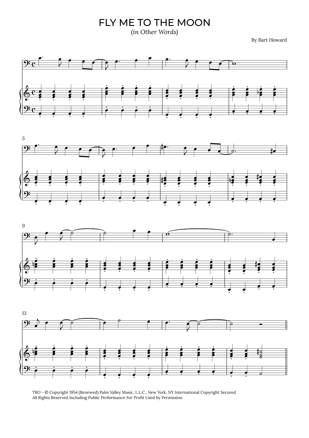 Fly Me To The Moon (in Other Words) (arr. Alex Nunes Rodrigues)