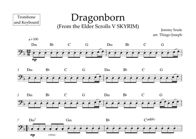 Dragonborn (skyrim Theme) (arr. Thiago Joseph)