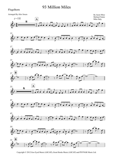 93 Million Miles (arr. Alex Souza)