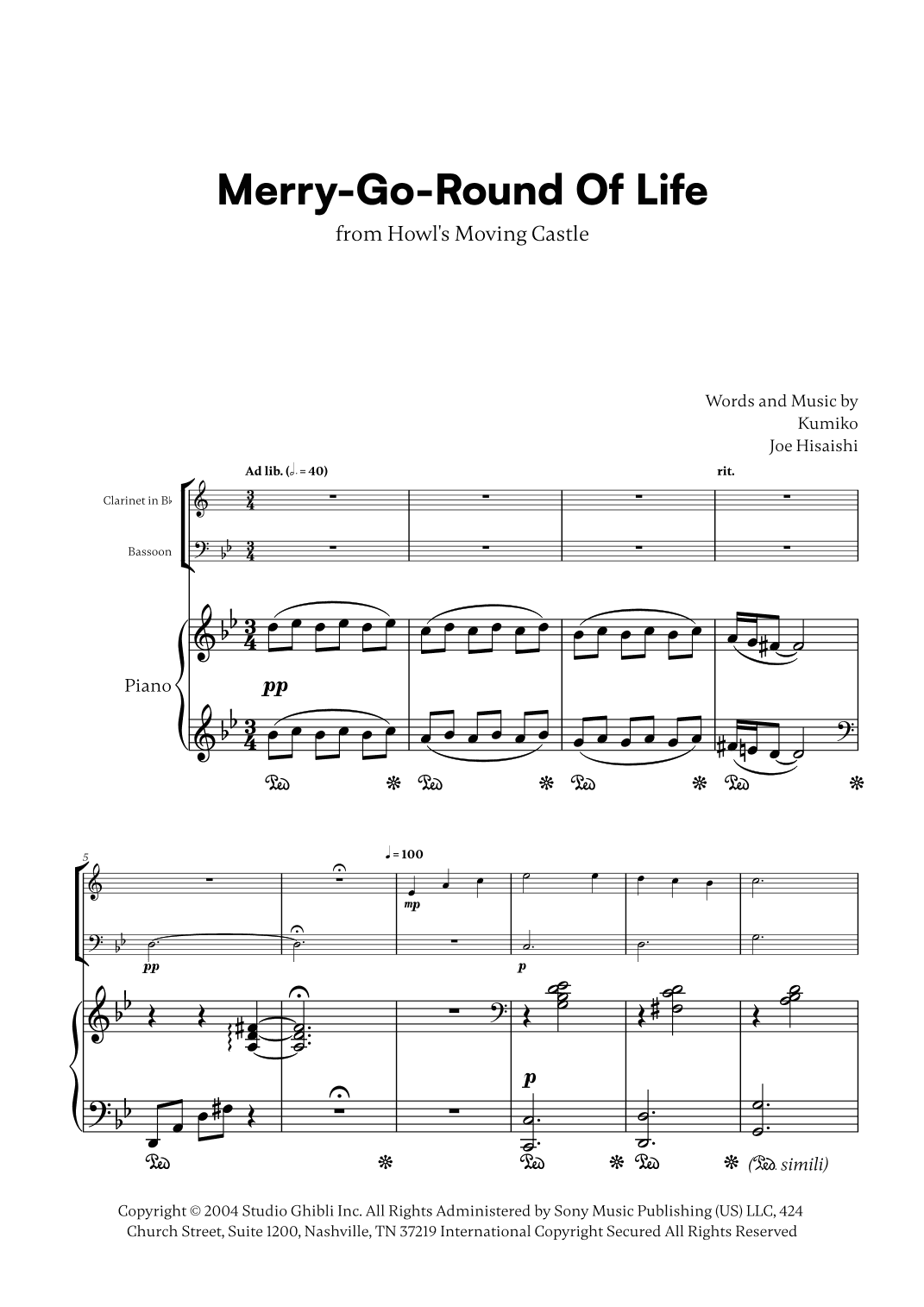 Merry-go-round Of Life (arr. Cadenza Editions)