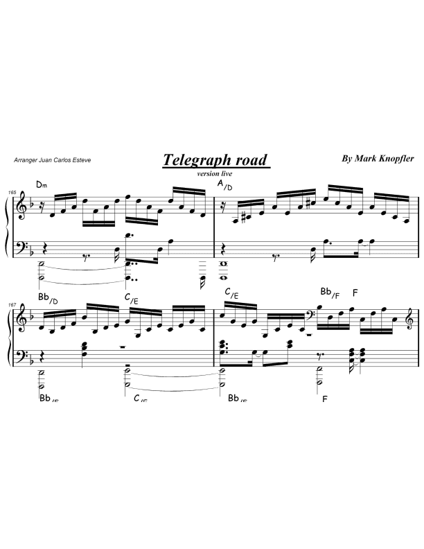 Telegraph Road (arr. juan carlos esteve / Gran Coda)