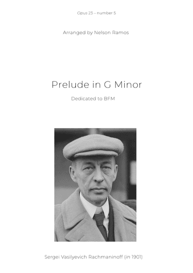 10 Preludes, op. 23: No. 5 in G minor: Alla marcia - Score Only (arr. Nelson Ramos)