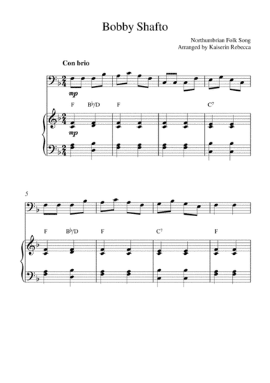 Bobby Shafto (arr. Kaiserin Rebecca)