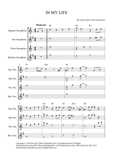 In My Life (arr. Alex Nunes Rodrigues)