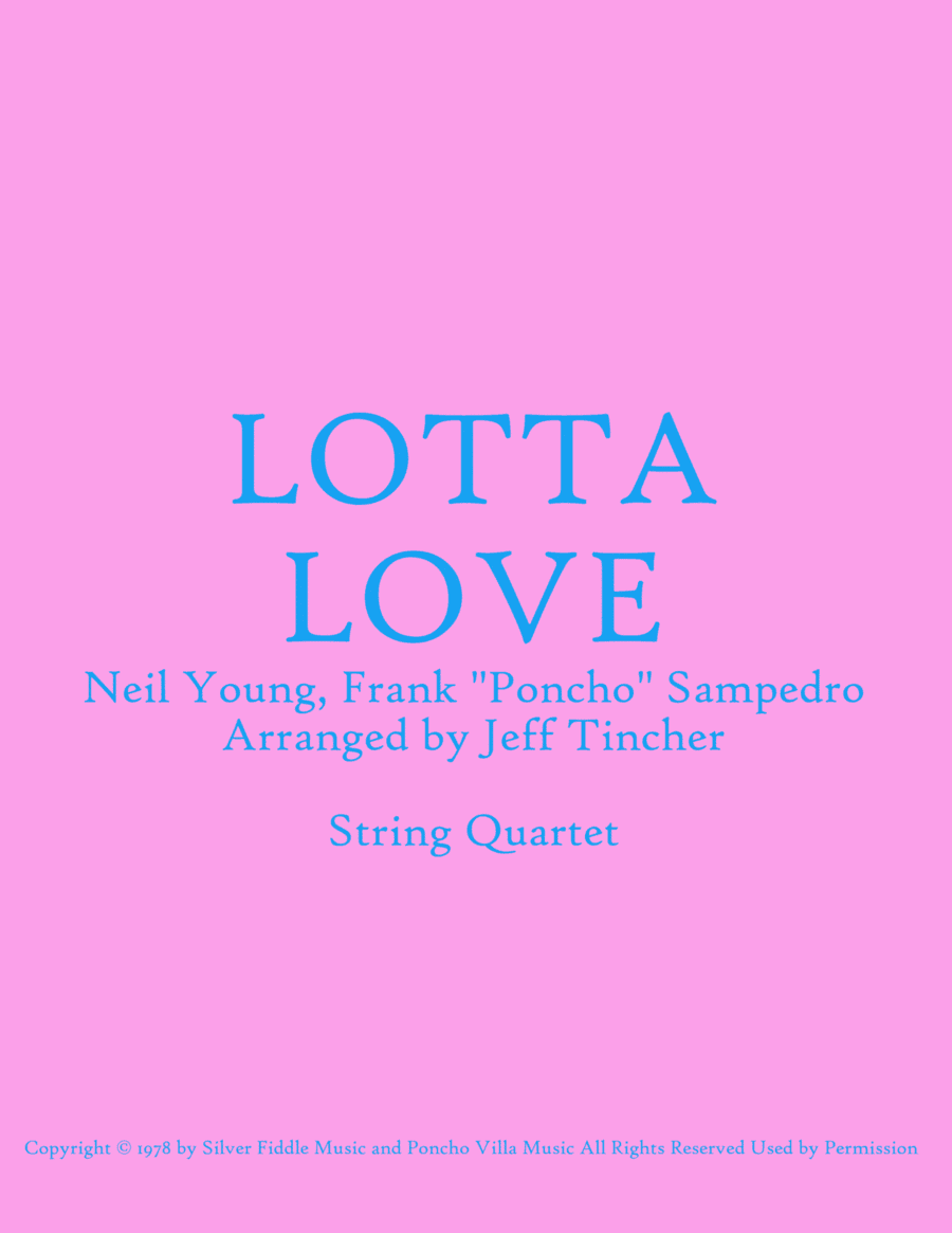 Lotta Love (arr. Jeff Tincher)