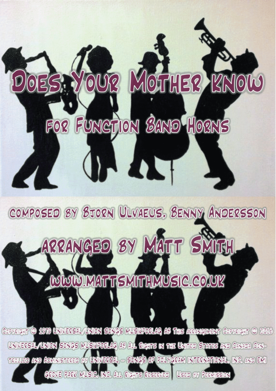 Does Your Mother Know (arr. Matt Smith)