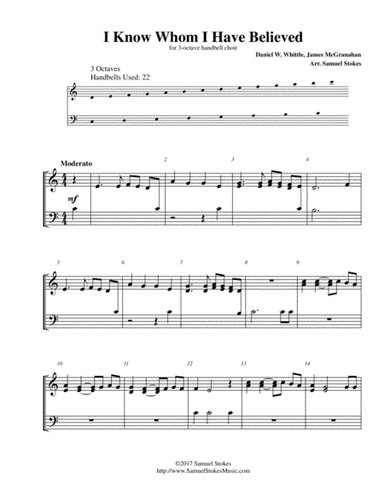 I Know Whom I Have Believed - for 3-octave handbell choir (arr. Samuel Stokes)