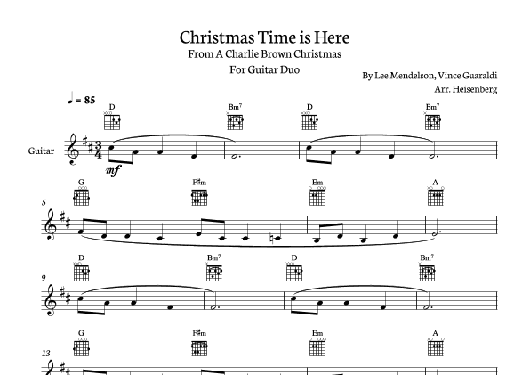 Christmas Time Is Here (arr. Heisenberg)