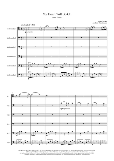 My Heart Will Go On (love Theme From 'titanic') - Score Only (arr. Felix Thiedemann)