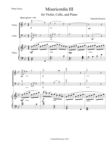 Misericordia III: Trio for Violin, Cello, and Piano